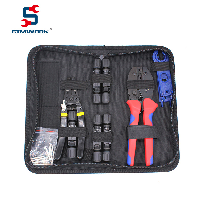 光伏mc4压线钳套装六     5件套