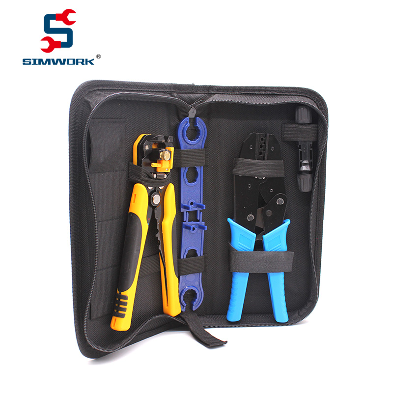 光伏mc4压线钳套装三     5件套